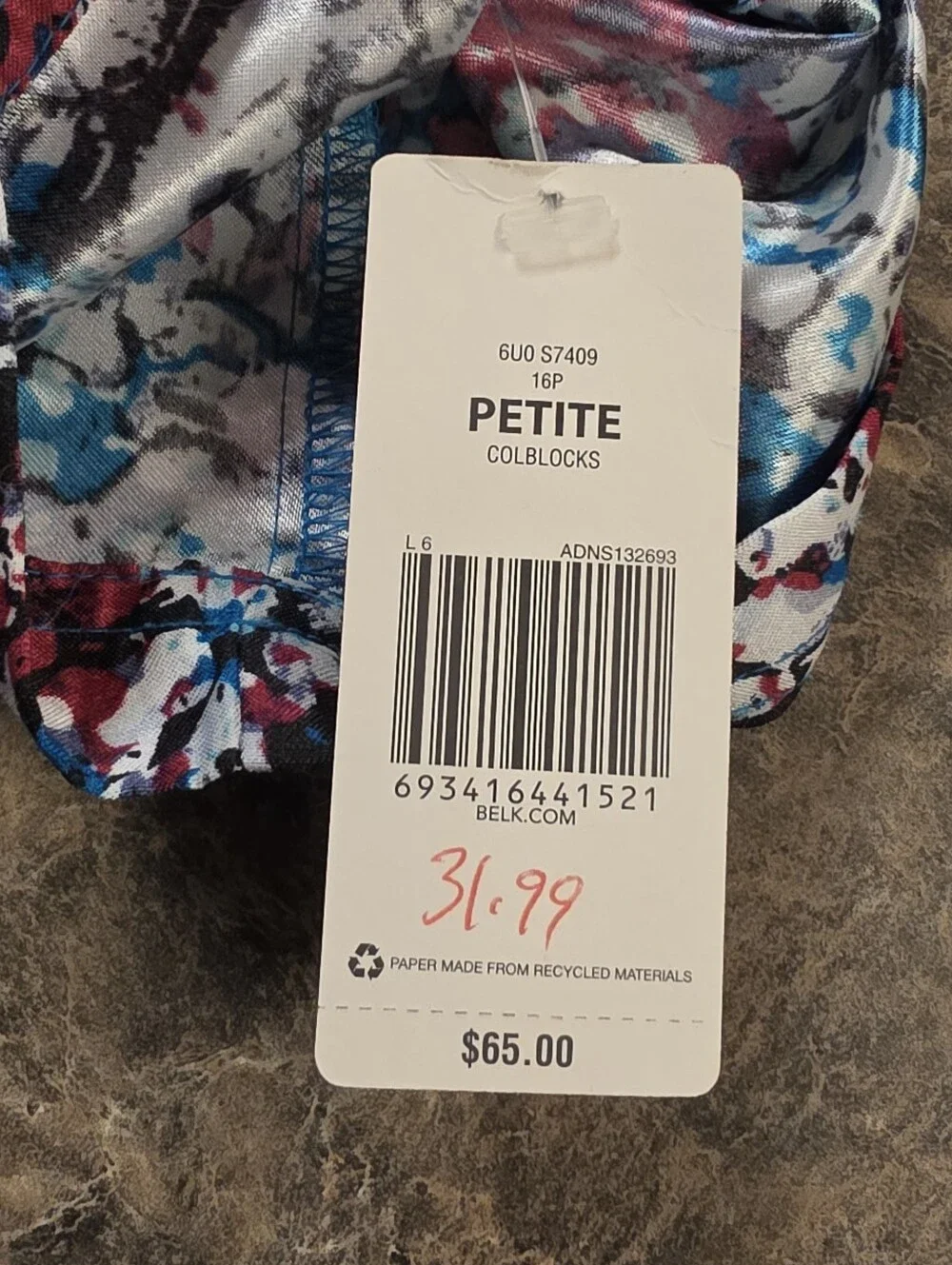 Kim Rogers Zip Front Polyester Jacket Petite 16 NWT